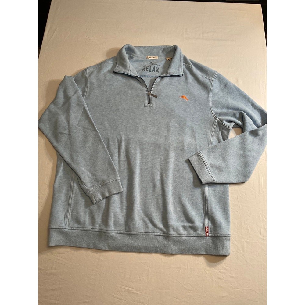 Men's XXL Tommy Bahama Light Blue Pullover Sweatshirt
